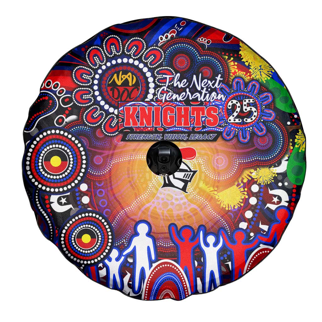 NAIDOC Week 2025 Knights Rugby Spare Tire Cover Aboriginal Dot Painting