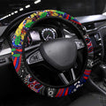 NAIDOC Week 2025 Knights Rugby Steering Wheel Cover Aboriginal Dot Painting
