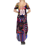 Personalised NAIDOC Week 2025 Knights Rugby Summer Maxi Dress Aboriginal Dot Painting