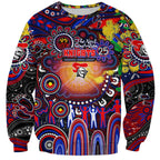 Personalised NAIDOC Week 2025 Knights Rugby Sweatshirt Aboriginal Dot Painting