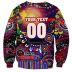 Personalised NAIDOC Week 2025 Knights Rugby Sweatshirt Aboriginal Dot Painting