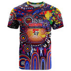 Personalised NAIDOC Week 2025 Knights Rugby T Shirt Aboriginal Dot Painting