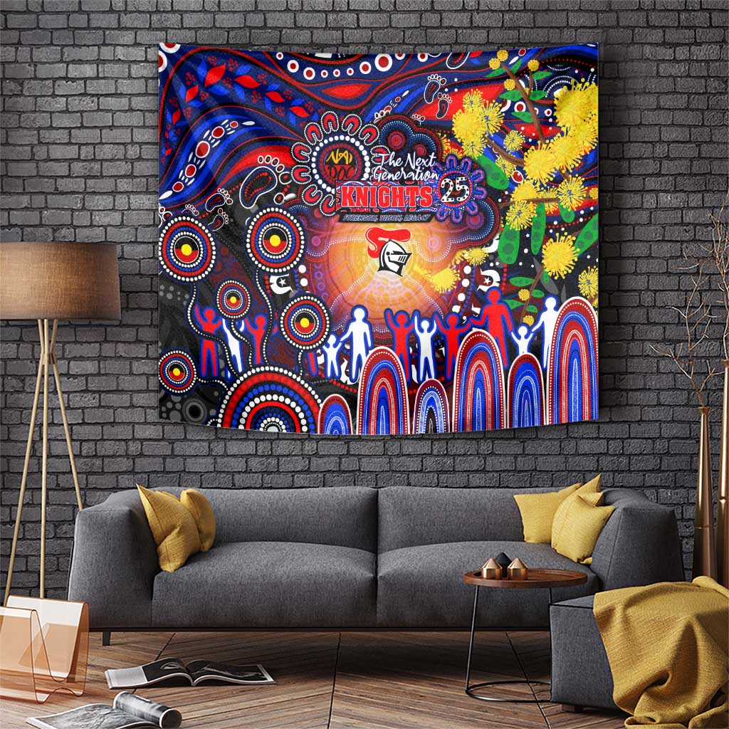 NAIDOC Week 2025 Knights Rugby Tapestry Aboriginal Dot Painting
