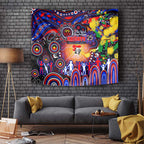 NAIDOC Week 2025 Knights Rugby Tapestry Aboriginal Dot Painting