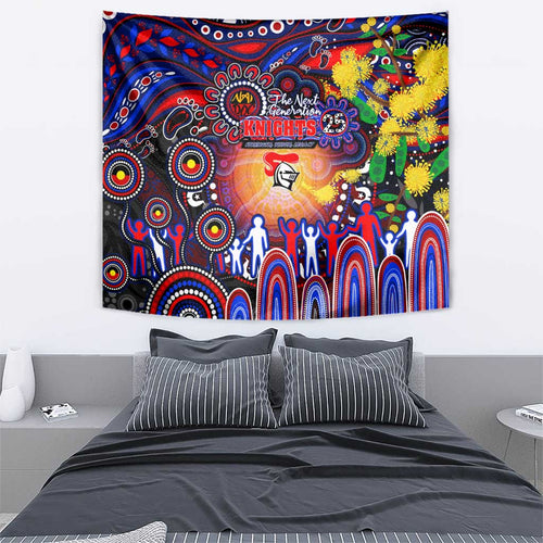 NAIDOC Week 2025 Knights Rugby Tapestry Aboriginal Dot Painting