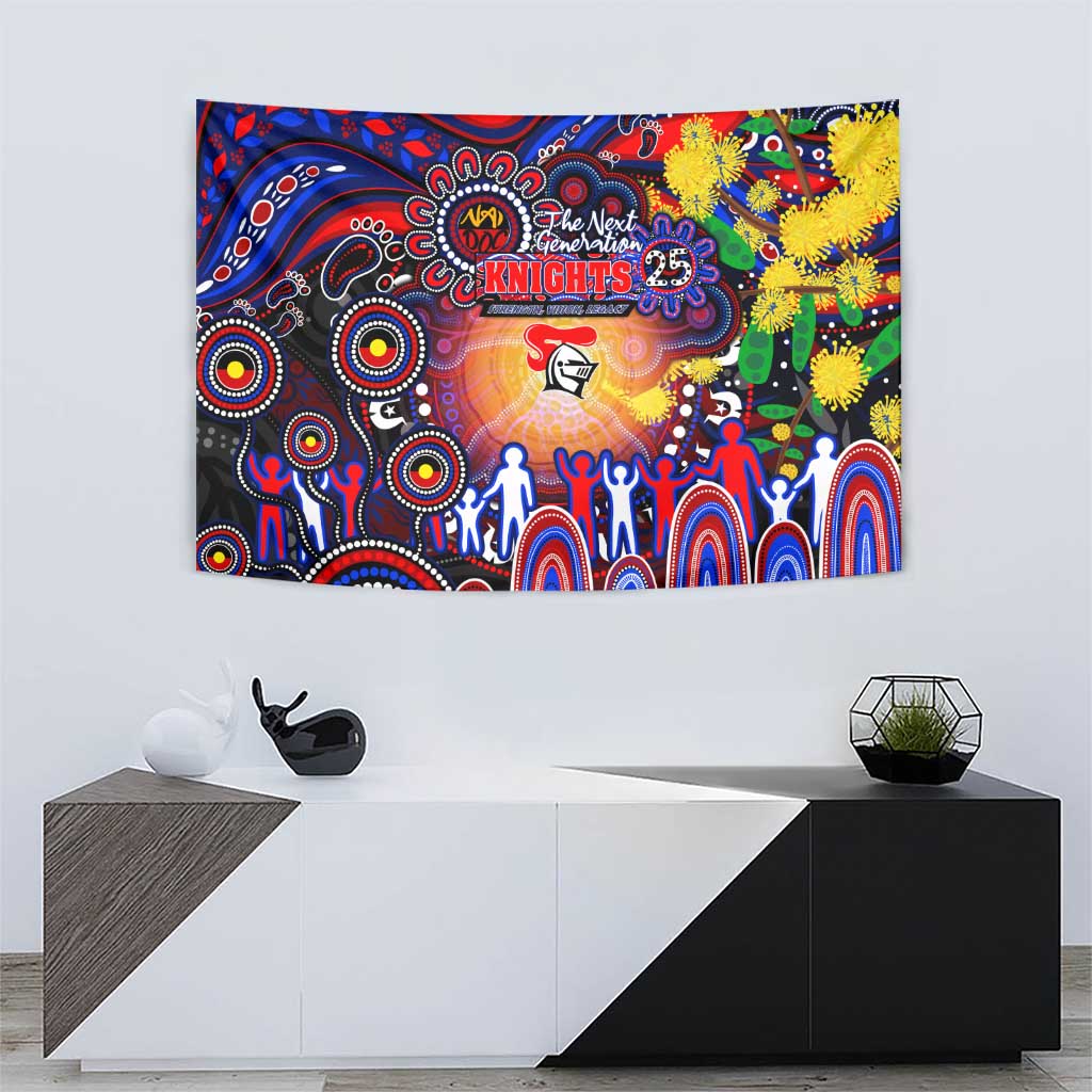 NAIDOC Week 2025 Knights Rugby Tapestry Aboriginal Dot Painting