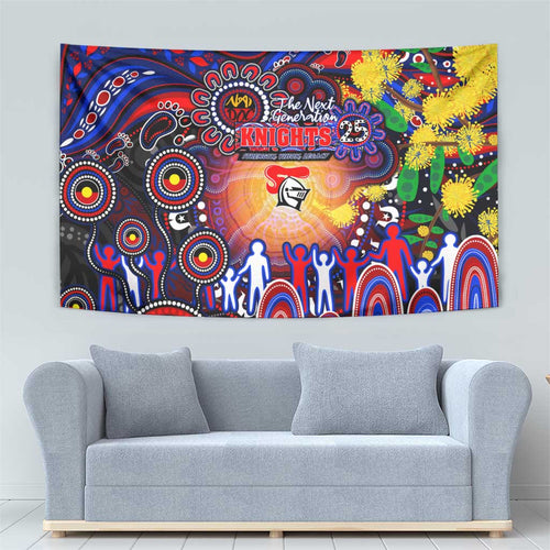 NAIDOC Week 2025 Knights Rugby Tapestry Aboriginal Dot Painting