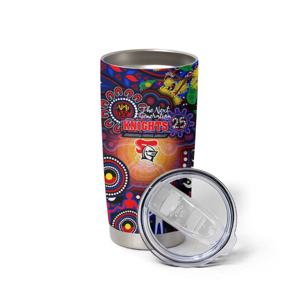 NAIDOC Week 2025 Knights Rugby Tumbler Cup Aboriginal Dot Painting