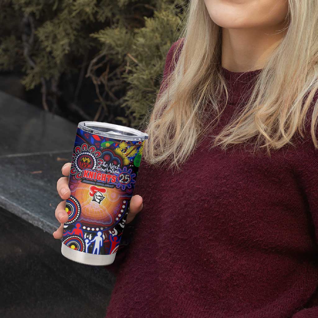 NAIDOC Week 2025 Knights Rugby Tumbler Cup Aboriginal Dot Painting