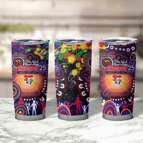 NAIDOC Week 2025 Knights Rugby Tumbler Cup Aboriginal Dot Painting