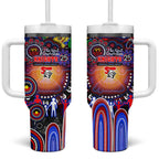 NAIDOC Week 2025 Knights Rugby Tumbler With Handle Aboriginal Dot Painting
