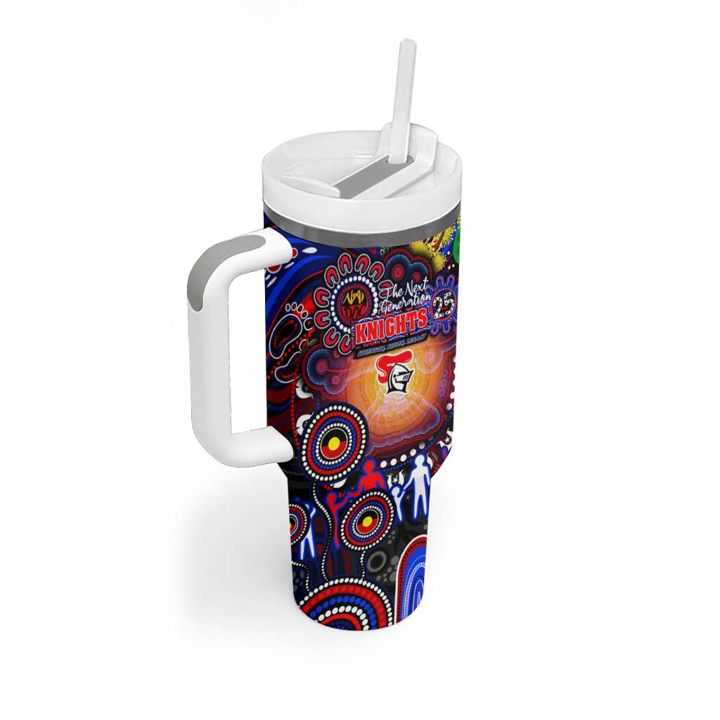 NAIDOC Week 2025 Knights Rugby Tumbler With Handle Aboriginal Dot Painting