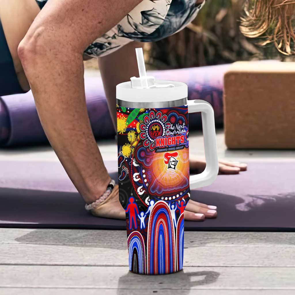 NAIDOC Week 2025 Knights Rugby Tumbler With Handle Aboriginal Dot Painting