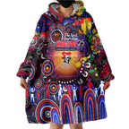 Personalised NAIDOC Week 2025 Knights Rugby Wearable Blanket Hoodie Aboriginal Dot Painting