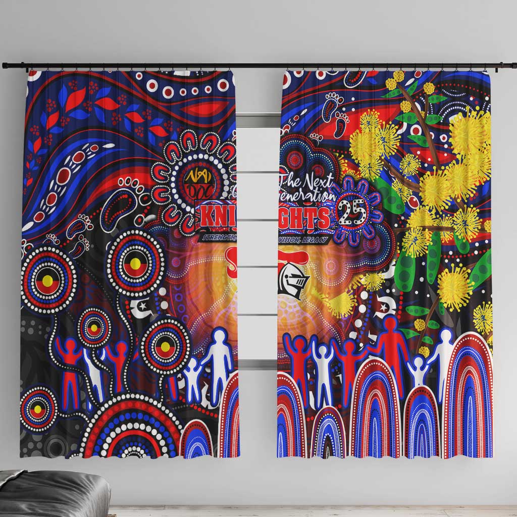 NAIDOC Week 2025 Knights Rugby Window Curtain Aboriginal Dot Painting