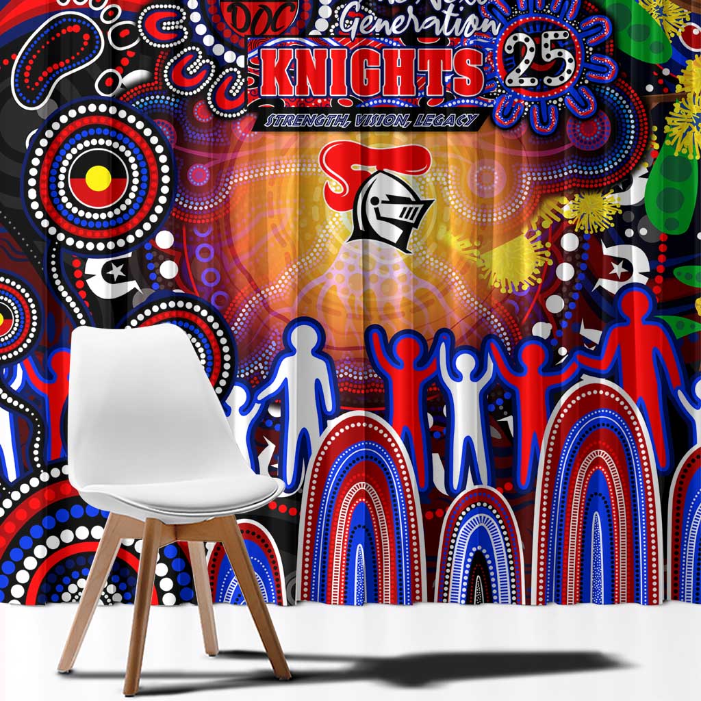 NAIDOC Week 2025 Knights Rugby Window Curtain Aboriginal Dot Painting
