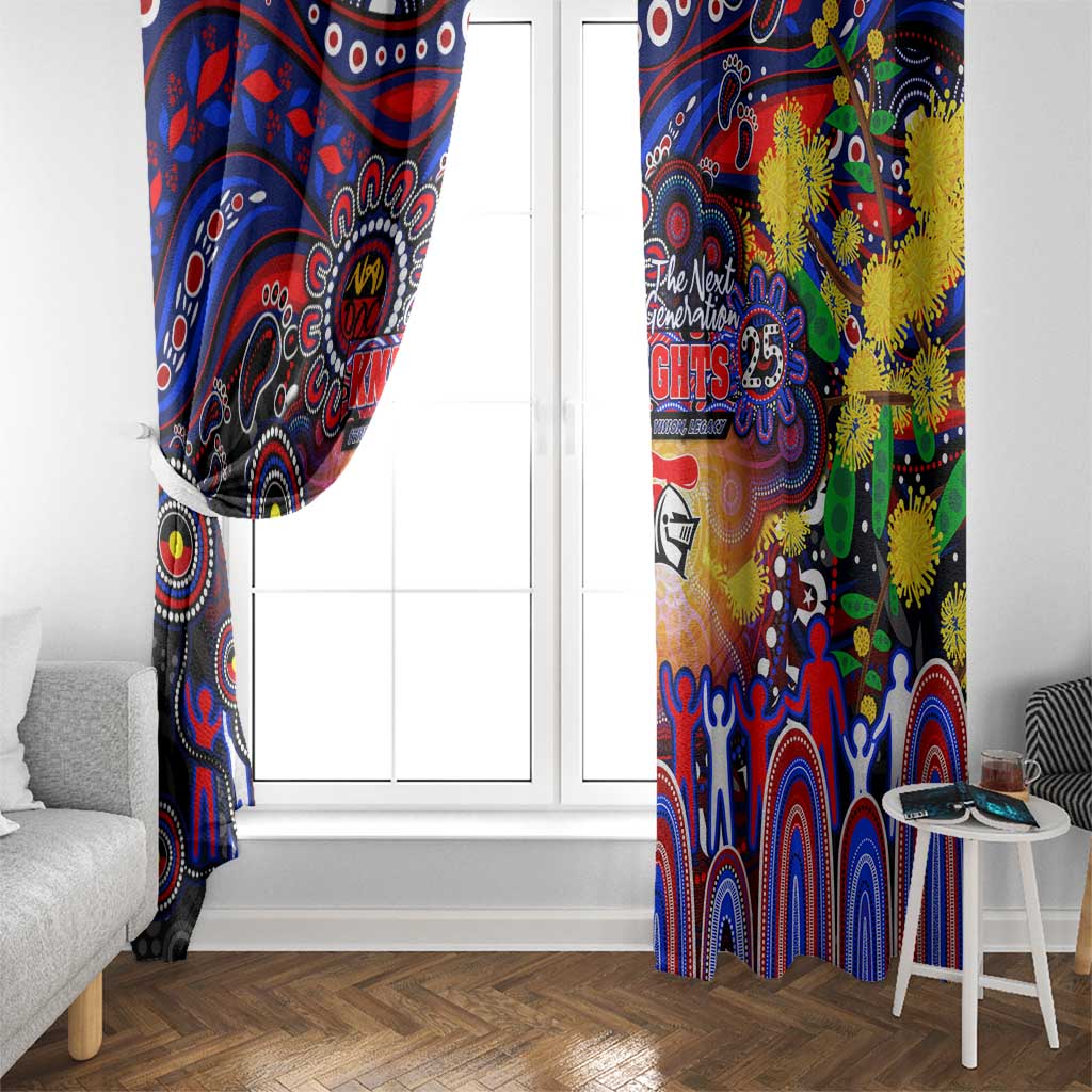 NAIDOC Week 2025 Knights Rugby Window Curtain Aboriginal Dot Painting