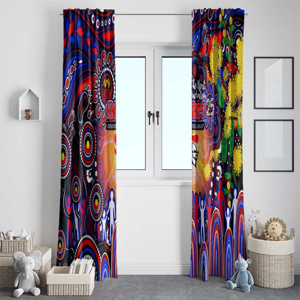 NAIDOC Week 2025 Knights Rugby Window Curtain Aboriginal Dot Painting