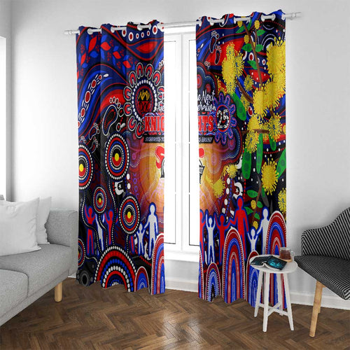 NAIDOC Week 2025 Knights Rugby Window Curtain Aboriginal Dot Painting