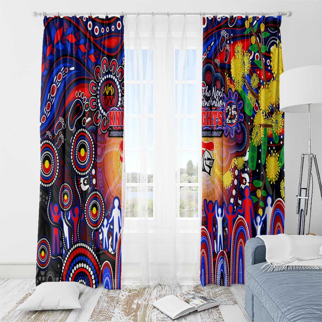 NAIDOC Week 2025 Knights Rugby Window Curtain Aboriginal Dot Painting