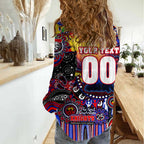 Personalised NAIDOC Week 2025 Knights Rugby Women Casual Shirt Aboriginal Dot Painting