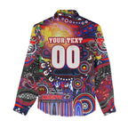 Personalised NAIDOC Week 2025 Knights Rugby Women Casual Shirt Aboriginal Dot Painting