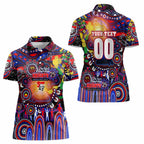 Personalised NAIDOC Week 2025 Knights Rugby Women Polo Shirt Aboriginal Dot Painting