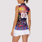 Personalised NAIDOC Week 2025 Knights Rugby Women Sleeveless Polo Shirt Aboriginal Dot Painting