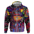Personalised NAIDOC Week 2025 Knights Rugby Zip Hoodie Aboriginal Dot Painting