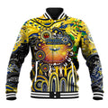 Personalised NAIDOC Week 2025 Cowboys Rugby Baseball Jacket Aboriginal Dot Painting