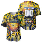 Personalised NAIDOC Week 2025 Cowboys Rugby Baseball Jersey Aboriginal Dot Painting
