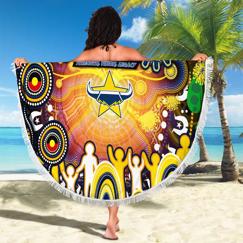 NAIDOC Week 2025 Cowboys Rugby Beach Blanket Aboriginal Dot Painting