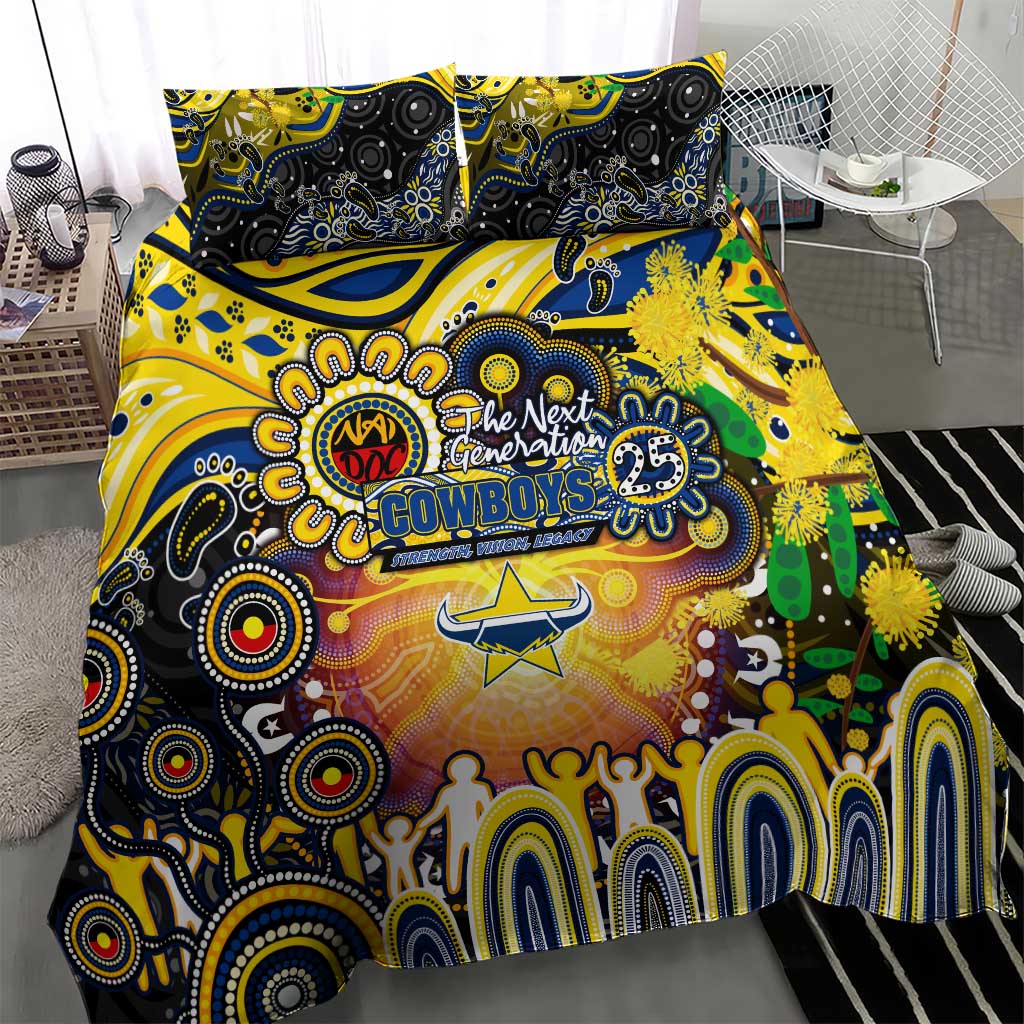NAIDOC Week 2025 Cowboys Rugby Bedding Set Aboriginal Dot Painting