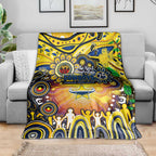 NAIDOC Week 2025 Cowboys Rugby Blanket Aboriginal Dot Painting