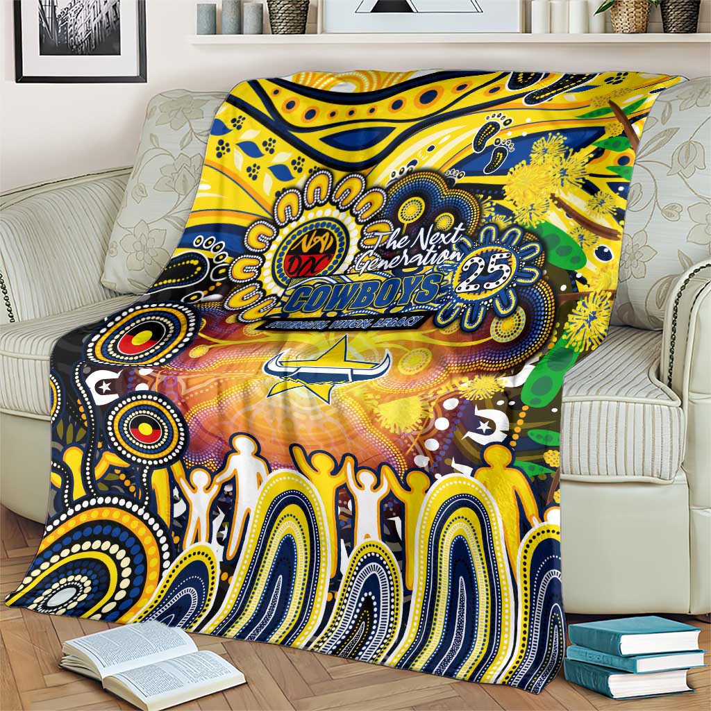NAIDOC Week 2025 Cowboys Rugby Blanket Aboriginal Dot Painting