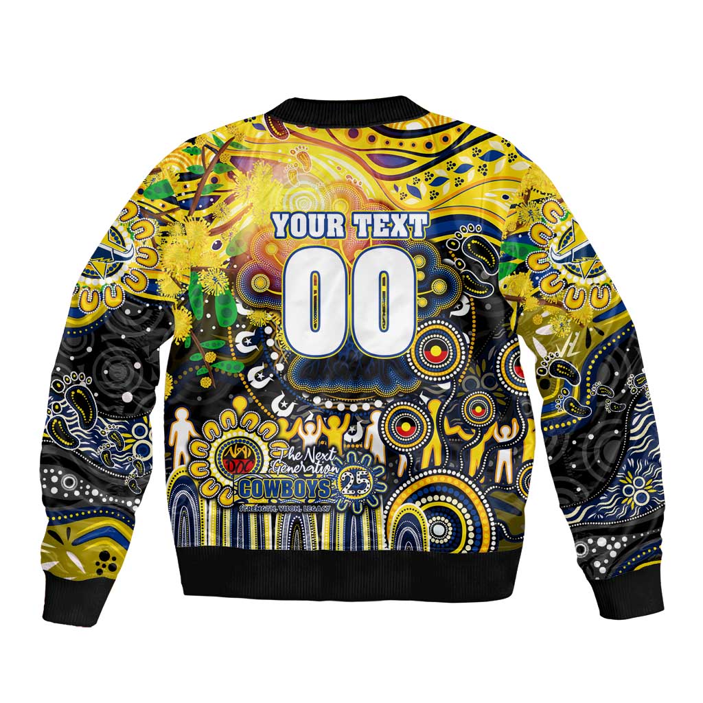 Personalised NAIDOC Week 2025 Cowboys Rugby Bomber Jacket Aboriginal Dot Painting