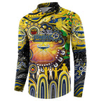 Personalised NAIDOC Week 2025 Cowboys Rugby Button Sweatshirt Aboriginal Dot Painting