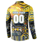 Personalised NAIDOC Week 2025 Cowboys Rugby Button Sweatshirt Aboriginal Dot Painting