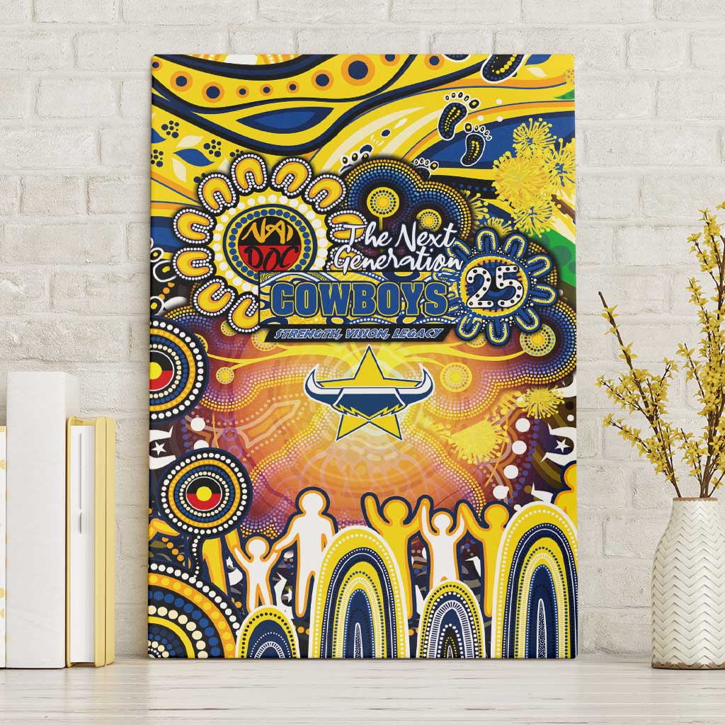 NAIDOC Week 2025 Cowboys Rugby Canvas Wall Art Aboriginal Dot Painting