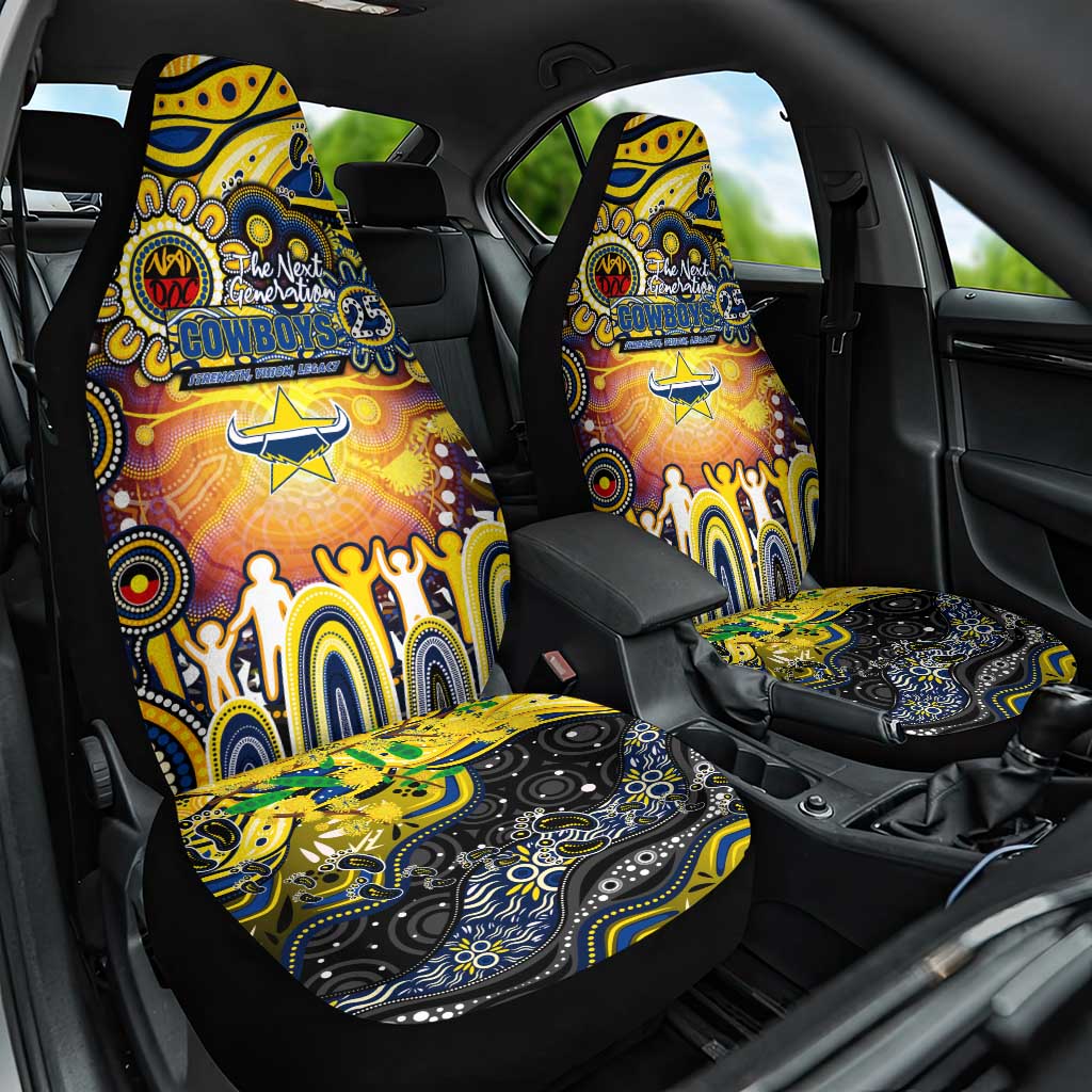 NAIDOC Week 2025 Cowboys Rugby Car Seat Cover Aboriginal Dot Painting