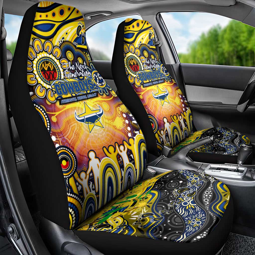 NAIDOC Week 2025 Cowboys Rugby Car Seat Cover Aboriginal Dot Painting