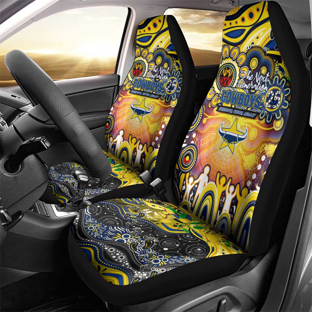 NAIDOC Week 2025 Cowboys Rugby Car Seat Cover Aboriginal Dot Painting