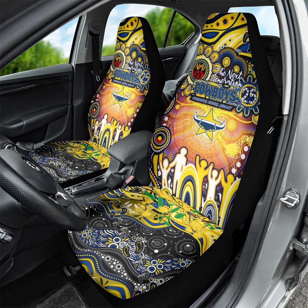 NAIDOC Week 2025 Cowboys Rugby Car Seat Cover Aboriginal Dot Painting
