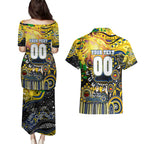 Personalised NAIDOC Week 2025 Cowboys Rugby Couples Matching Puletasi and Hawaiian Shirt Aboriginal Dot Painting