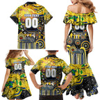 Personalised NAIDOC Week 2025 Cowboys Rugby Family Matching Mermaid Dress and Hawaiian Shirt Aboriginal Dot Painting