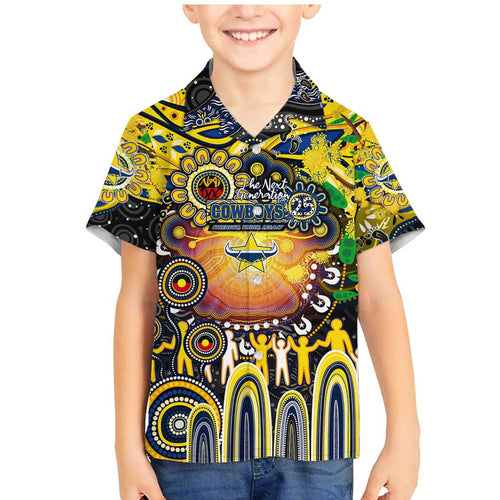 Personalised NAIDOC Week 2025 Cowboys Rugby Family Matching Mermaid Dress and Hawaiian Shirt Aboriginal Dot Painting