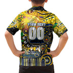 Personalised NAIDOC Week 2025 Cowboys Rugby Family Matching Off Shoulder Maxi Dress and Hawaiian Shirt Aboriginal Dot Painting