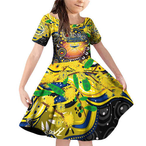 Personalised NAIDOC Week 2025 Cowboys Rugby Family Matching Off Shoulder Short Dress and Hawaiian Shirt Aboriginal Dot Painting