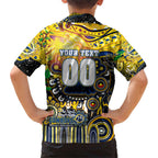 Personalised NAIDOC Week 2025 Cowboys Rugby Family Matching Short Sleeve Bodycon Dress and Hawaiian Shirt Aboriginal Dot Painting
