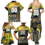 Personalised NAIDOC Week 2025 Cowboys Rugby Family Matching Summer Maxi Dress and Hawaiian Shirt Aboriginal Dot Painting